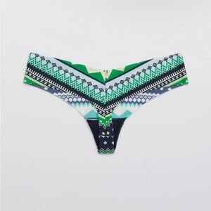 💚 NEW Aerie S Green and Blue Cheeky Thong Intimates 🎀